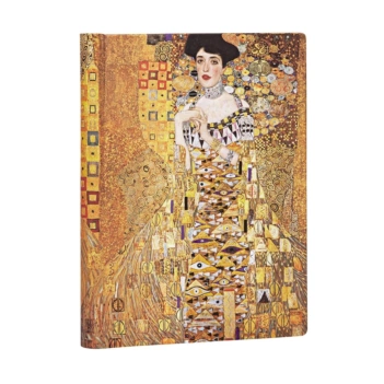 Cuaderno de tapa dura Midi rayado Centenario de Klimt, Retrato de Adele Paperblanks 12x18cm 120g/m²