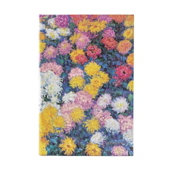 Cuaderno de tapa dura Midi punteado Crisantemos de Monet Paperblanks 13,5x21cm 120g/m²