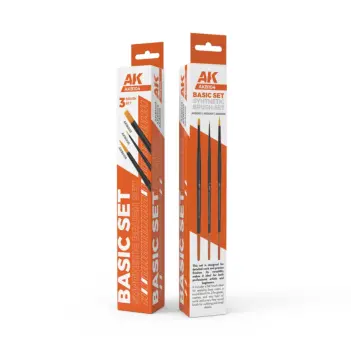 Set 3 pinceles para modelismo Basic AK Interactive