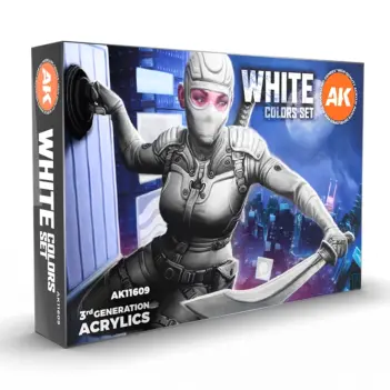 Set 6 colores blancos AK Interactive 17ml