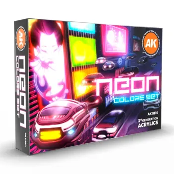 Set 6 colores neón AK Interactive 17ml