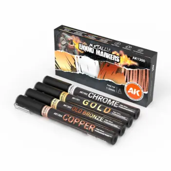 Set 4 rotuladores metalizados AK Interactive