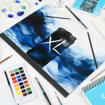 Carpeta con gomas XL azul Canson