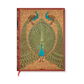 Cuaderno de tapa dura Ultra liso Hafiz’s Peacocks Paperblanks 17,5x23cm 120g/m²