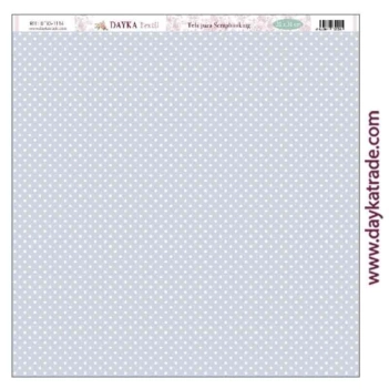 Dayka Trade DTXS-1114 Blue polka dot background Love and Faith 30x30cm