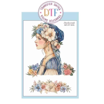 Dayka Trade Transfer Girl with flowers 20x28.5cm