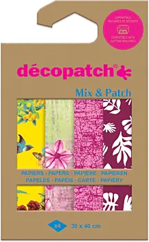 Décopatch Set 4 papers Mix and Patch Travel to Kyoto 30x40cm