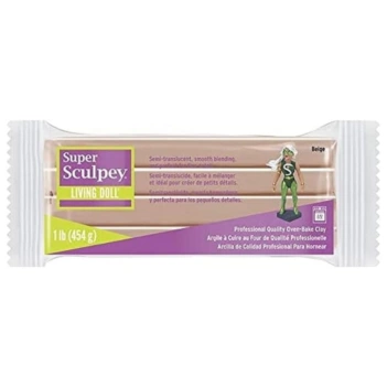Arcilla para hornear Living Doll Beige Super Sculpey Medium 454g