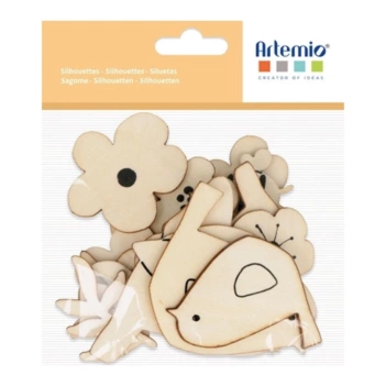 Artemio Wooden die-cuts Sweet Garden 