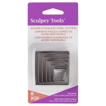 Set 6 cortadores Cuadrados Sculpey