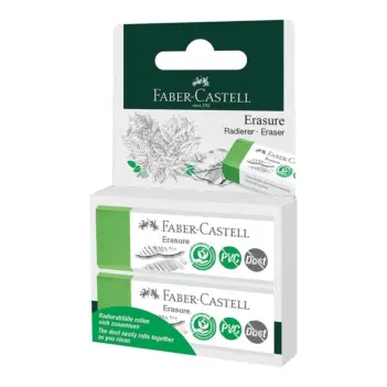 Set 2 gomas verdes PVC Dust free Faber-Castell