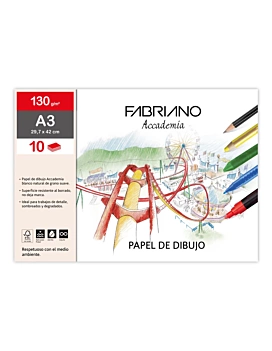 Pochette Accademia papier dessin Fabriano A3 130g/m²