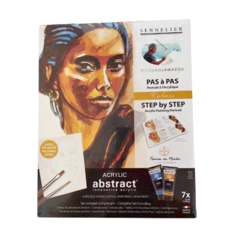 Kit pintura acrílica paso a paso Abstract Kabari Titouan Lamazou Sennelier