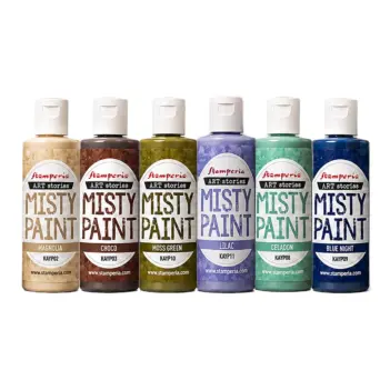 Set van 6 Misty Paint-kleuren uit de Nature Art Stories-serie van Stamperia, 60 ml
