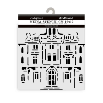 SUPER DEAL **40%** Stamperia Stencil template Palacio Art of Travelling 12x12cm