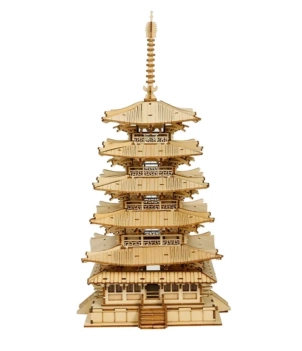 Robotime Five-Story Pagoda Scale Model