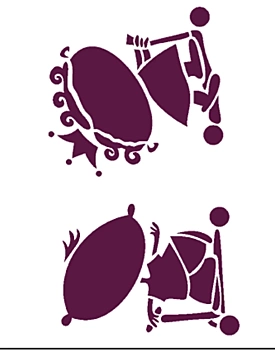 SUPER OFERTA **40%** Plantilla de Stencil N-1025 Niña y Niño 21x30cm A4 Dayka