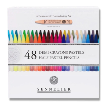 Boîte de 48 demi-mines de pastel assorties Sennelier