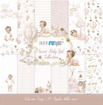 Scrapbooking Kit Sweet Baby Girl PapersForYou 15x15cm