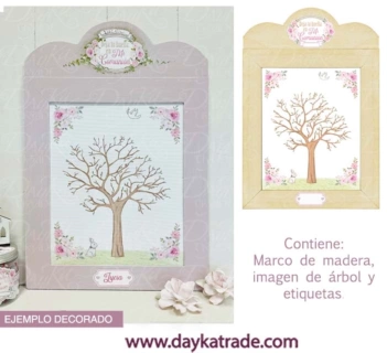 Lienzo Prediseñado Huellas Comunión Dayka