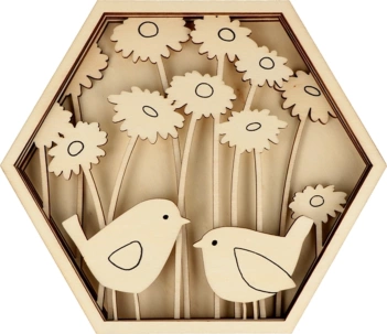 Artemio Sweet Garden Birds diorama frame 