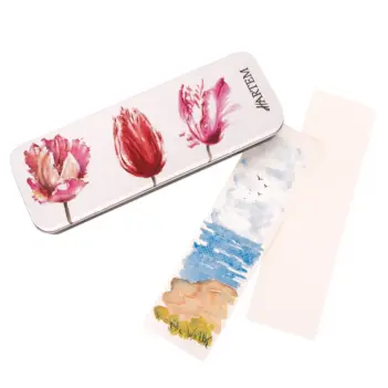 Lata papel acuarela mixto 25 marcapáginas Fabriano Hartem 5,5x20cm 300g
