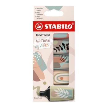 Set 5 mini subrayadores Boss Naturevibes STABILO