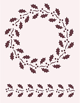 SUPER DEAL **40%** Dayka Trade Stencil Stencil T-3075 Christmas Wreath 21x30cm 