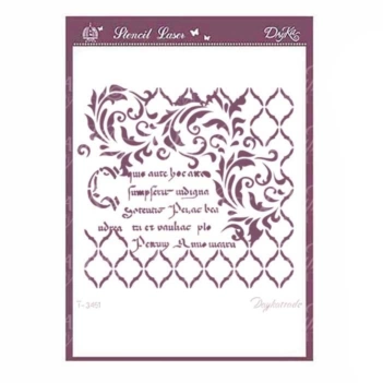 Dayka Trade Stencil T-3461 mixed background 2 20x20cm 