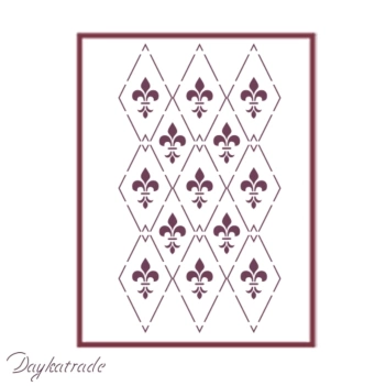 SUPER OFERTA **40%** Plantilla de Stencil T-3129 Flor de Lis 21x30cm Dayka