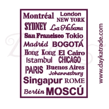 SUPER DEAL **40%** Dayka Trade Stencil Stencil T-3228 Cities 21x30cm 