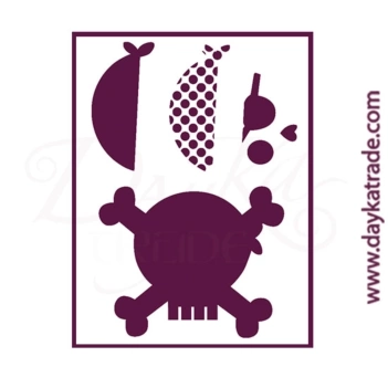 SUPER DEAL **40%** Dayka Trade Stencil of Stencil T-3294 Skull 21x30cm 