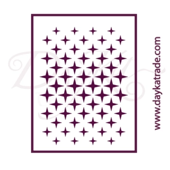 SUPER DEAL **40%** Dayka Trade Stencil Template T-3327 Background Stars 21x30cm 