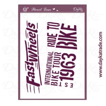 SUPER DEAL **40%** Dayka Trade Stencil Stencil T-3367 Bike 21x30cm 