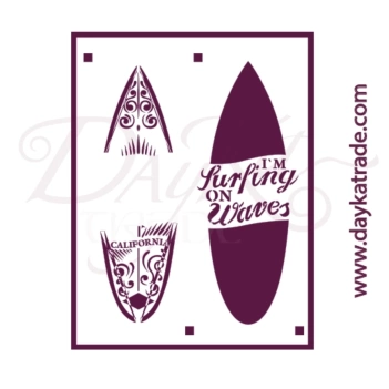 SUPER DEAL **40%** Dayka Trade Stencil Stencil T-3171 Surfboard 21x30cm 