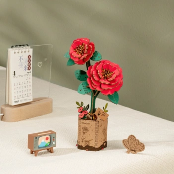 Robotime Red Camellia Model