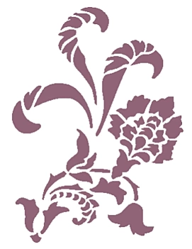 SUPER OFERTA **40%** Plantilla de Stencil A5 V-167 Motivo floral 15x21cm Dayka