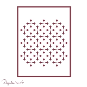SUPER OFERTA **40%** Plantilla de Stencil A5 V-248 Fondo Cruces 15x21cm Dayka