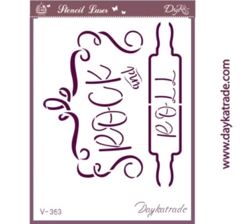 SUPER OFERTA **40%** Plantilla de Stencil A5 V-363 Rock and Roll 15x21cm Dayka