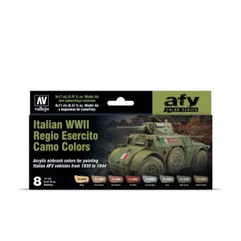 Set 8 pinturas modelismo Italian WWII Regio Esercito Camo Colors Vallejo 17ml