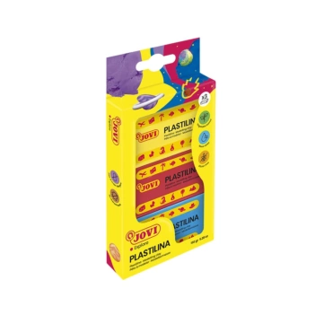 Caja 3 Pastillas de plastilina Colores surtidos Jovi 50gr