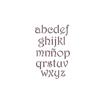 Plantilla de Stencil Abecedario (15x10,5cm) A6-0020