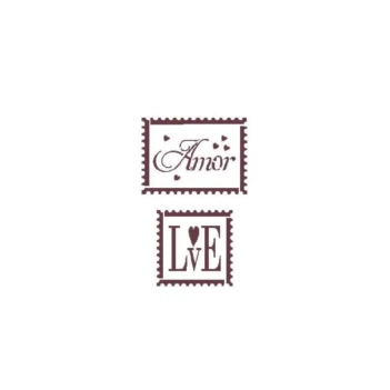 Plantilla de Stencil Amor (15x10,5cm) A6-004
