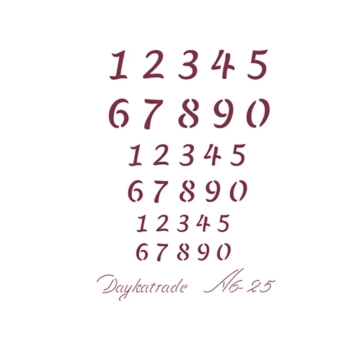 Dayka Trade Stencil template A6-025 sheets 15x105cm 