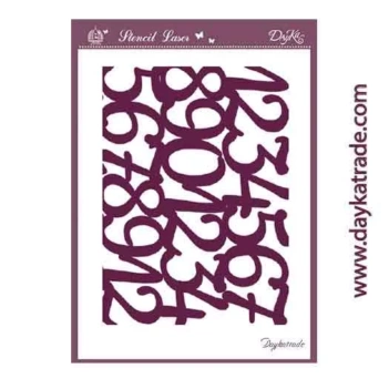 Dayka Trade Stencil template A6-052 Numbers 15x105cm 