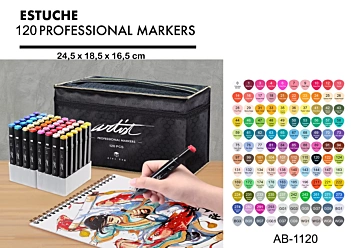 Estuche 120 Rotuladores Luxury Canvas Gama Artist Alex Bog