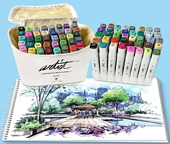 Estuche 40 Rotuladores Luxe Canvas Gama Artist Alex Bog