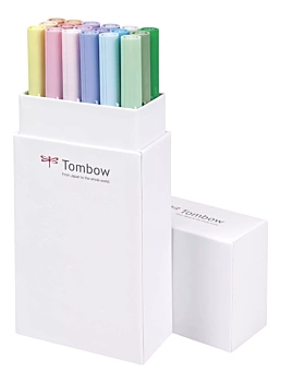 Set de 18 rotuladores Dual Brush Colores Pastel Tombow