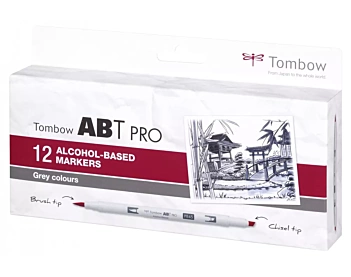 Set de 12 rotuladores ABT Pro Colores básicos Tombow