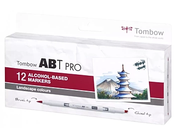 Set de 12 rotuladores ABT Pro Gama grises Tombow